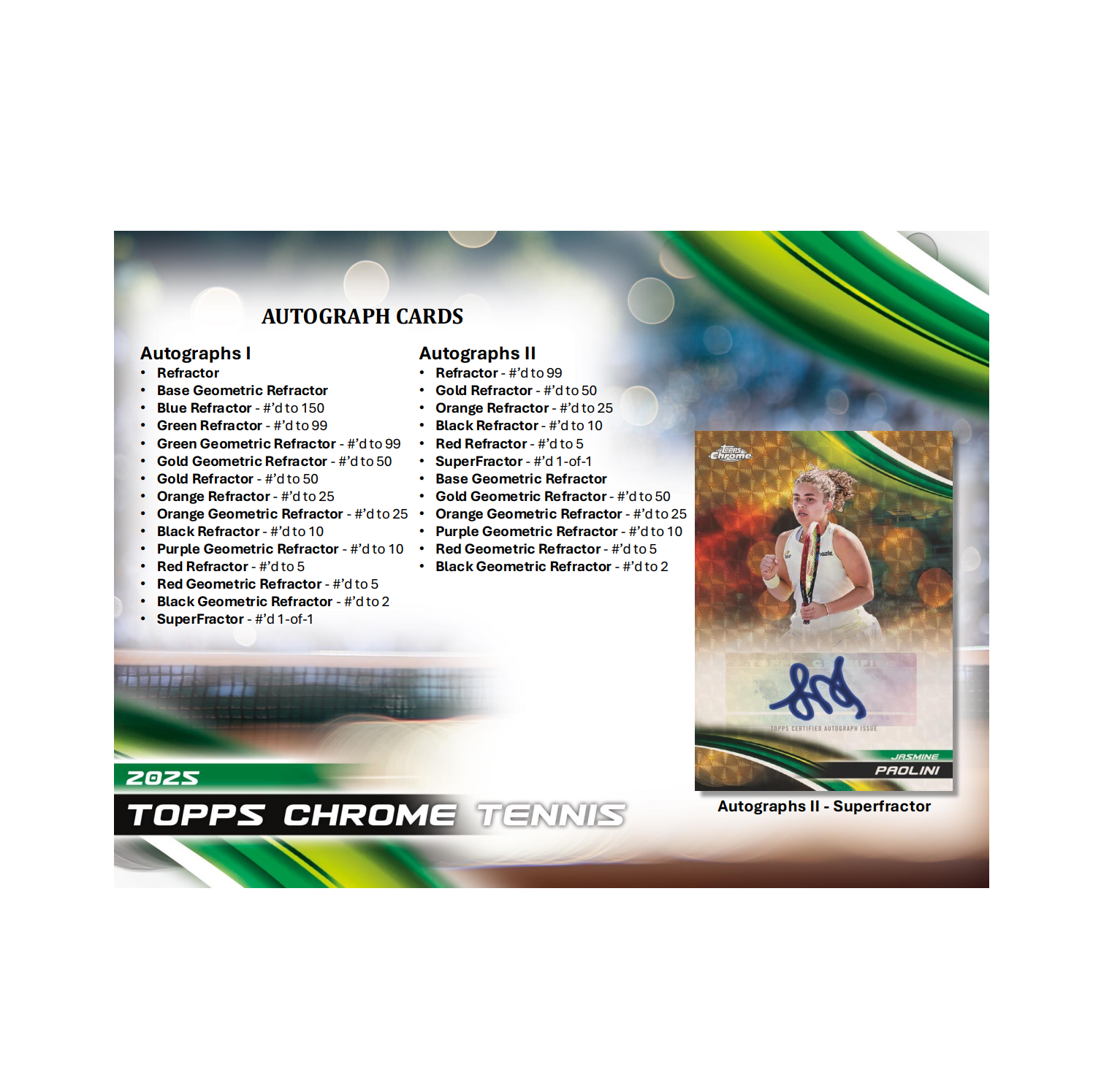 2025 Topps Chrome Tennis Breaker's Delight 12-Box Case