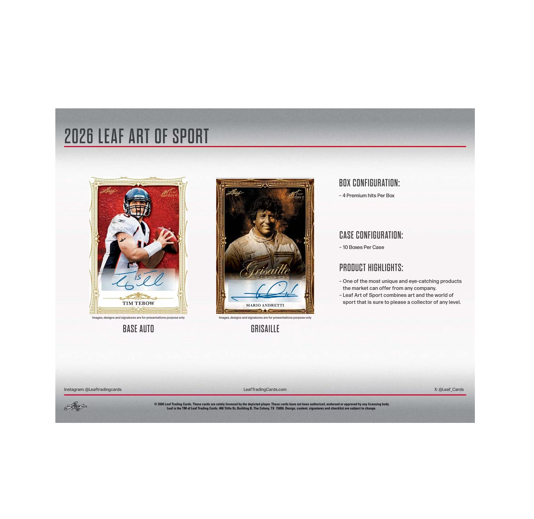 2026 Leaf Art of Sport Hobby Box