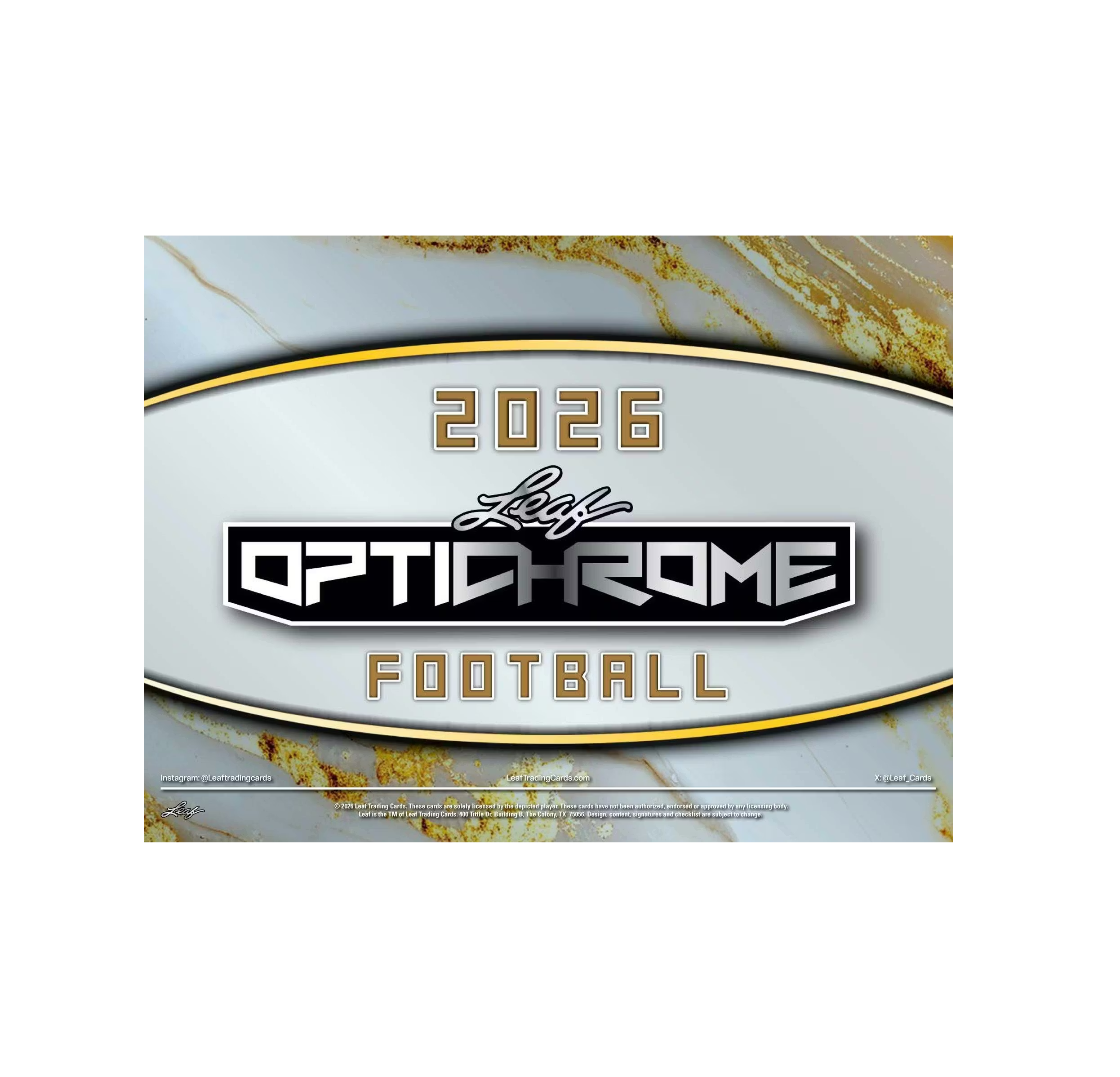 2026 Leaf Optichrome Football Hobby Jumbo Box