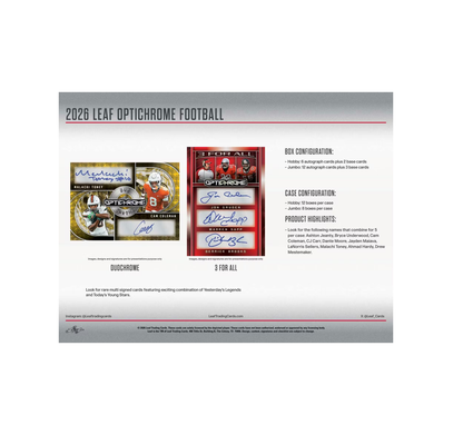 2026 Leaf Optichrome Football Hobby Jumbo Box
