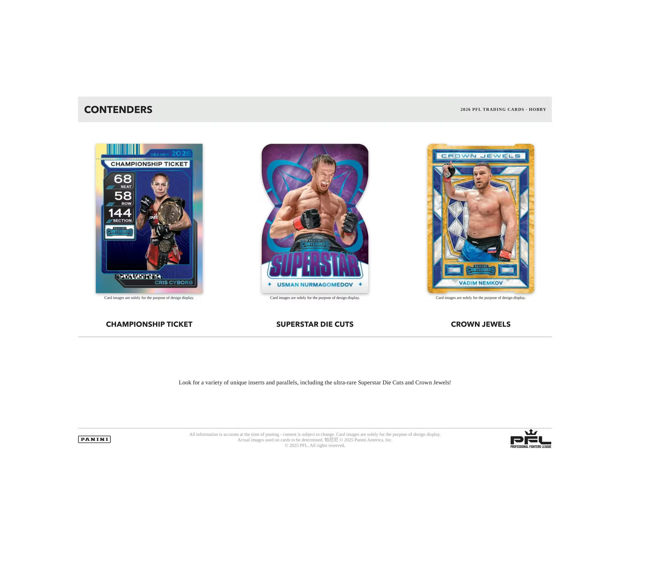 2026 Panini Contenders Professional Fighters League PFL Hobby 12-Box Case