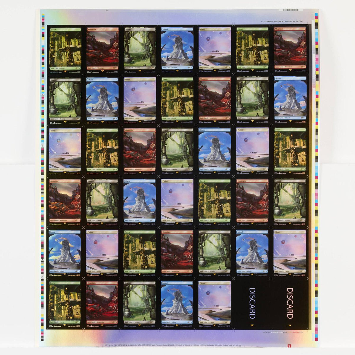 Magic the Gathering - Uncut Sheet: Secret Lair Drop: Transformers - Lands (foil)