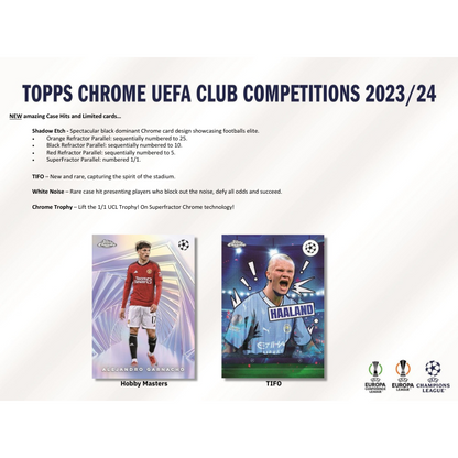 2023/24 Topps UEFA Club Competitions Chrome Soccer Jumbo Box image 5