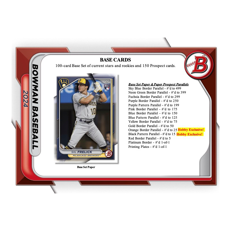 2024 Bowman Baseball Hobby 12 Box Case image 2