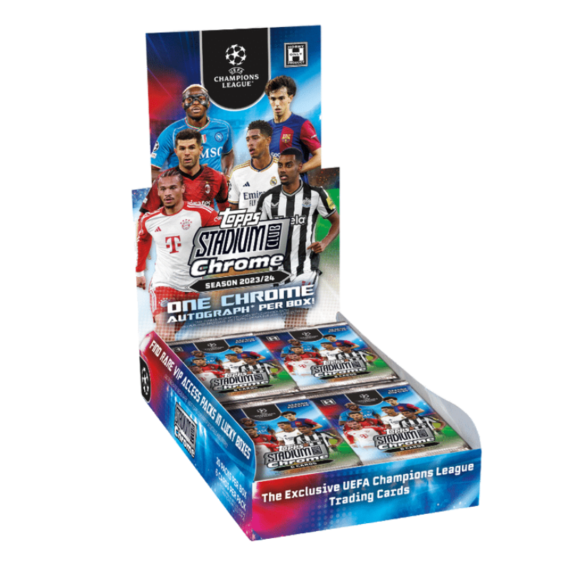 2023/24 Topps Stadium Club Chrome UEFA Soccer Hobby 12 Box Case image 0