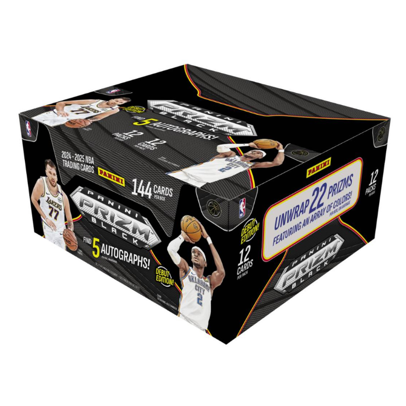 2024/25 Panini Prizm Black Basketball Hobby 12 Box Case image 0