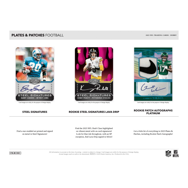 2023 Panini Plates & Patches Football Hobby 12 Box Case image 2