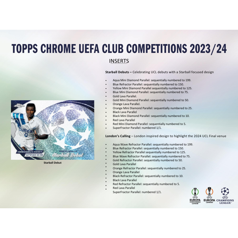 2023/24 Topps UEFA Club Competitions Chrome Soccer Hobby 12 Box Case image 3
