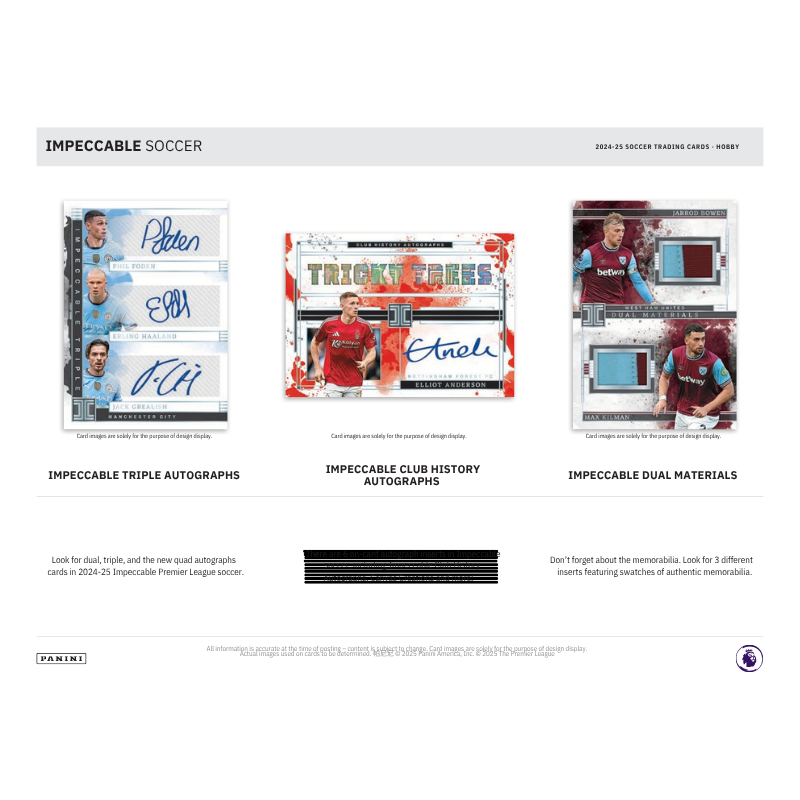 2024/25 Panini Impeccable Soccer Hobby Box image 4