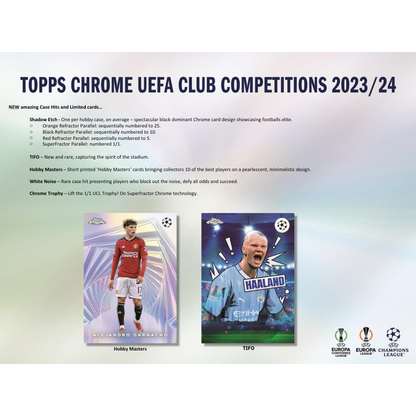 2023/24 Topps UEFA Club Competitions Chrome Soccer Hobby Box image 5