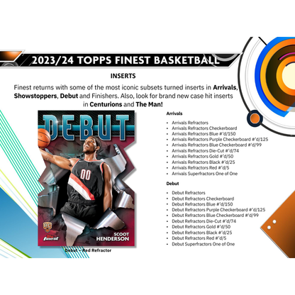 2023/24 Topps Finest Basketball Hobby Box image 3