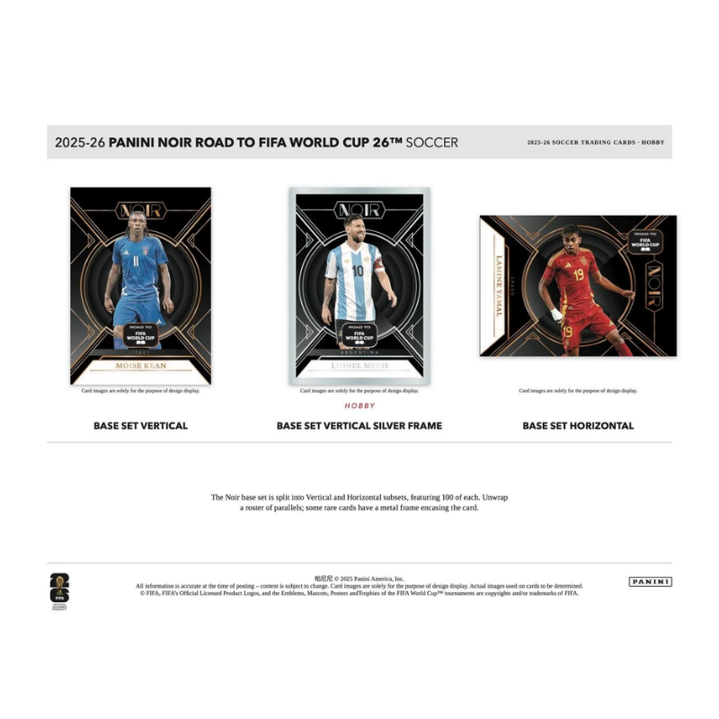 2025/26 Panini Noir Road to World Cup Soccer Hobby 3 Box Case image 2