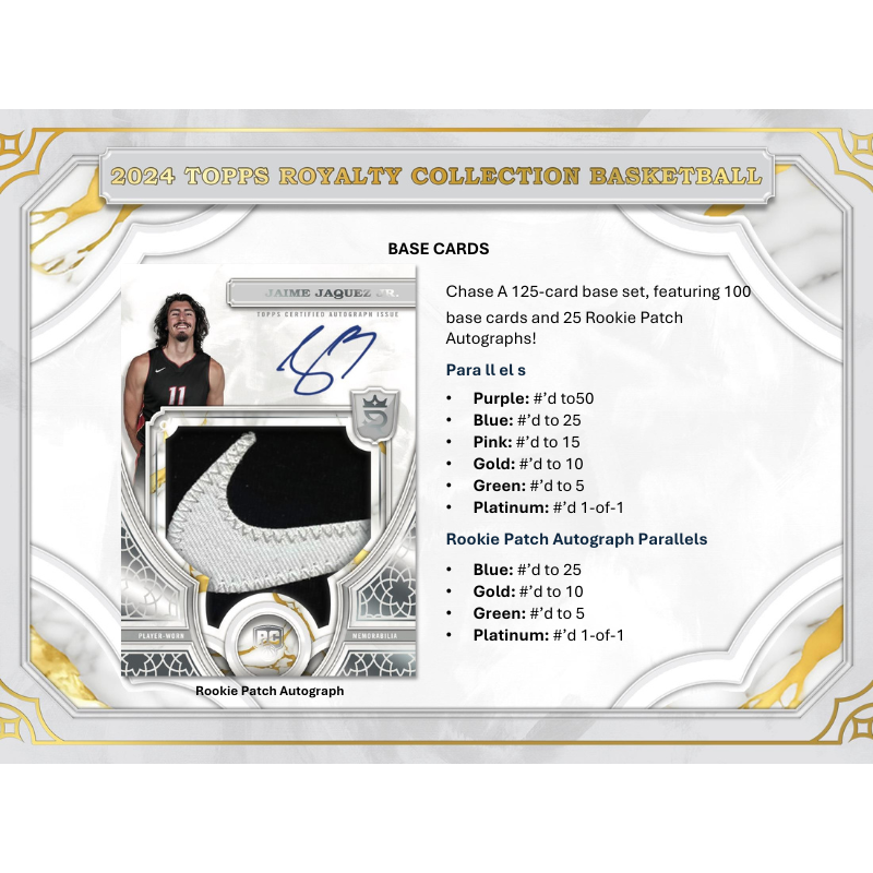 2023/24 Topps Royalty Collection Basketball Hobby Box image 3