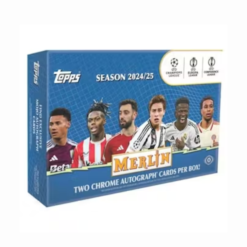 2024/25 Topps Chrome Merlin UEFA Club Competitions Soccer Breaker’s Delight Box image 0