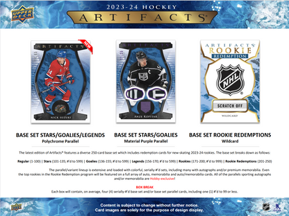 2023-24 Upper Deck Artifacts Hockey Hobby 10 Box Case image 2