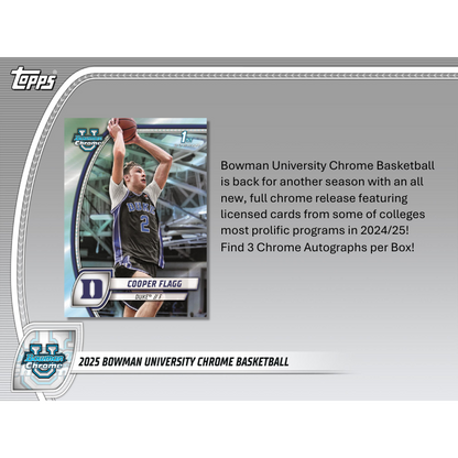 2024/25 Bowman Chrome University Basketball Breaker’s Delight Box image 1