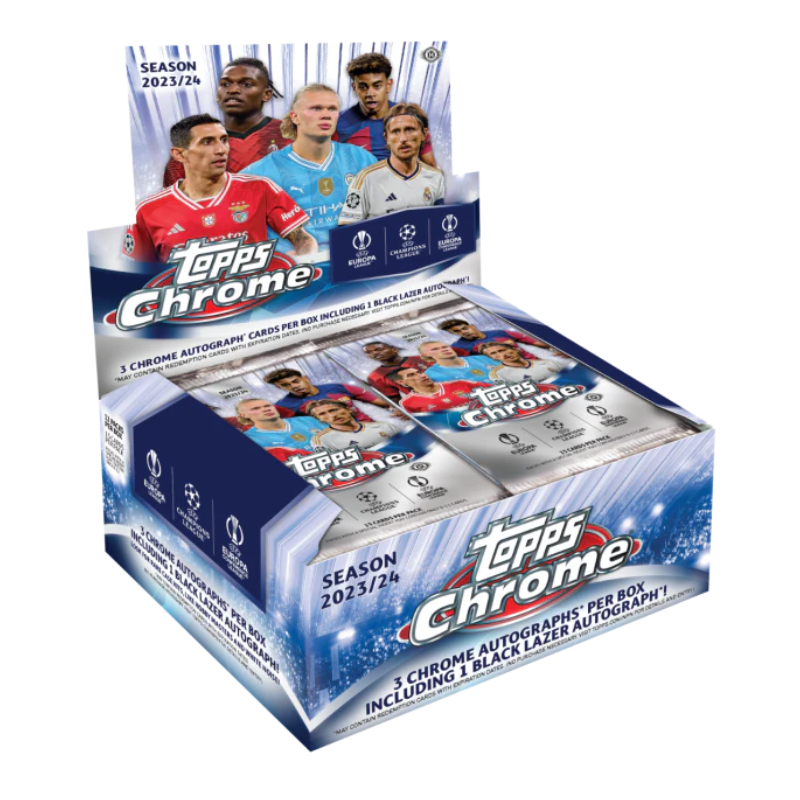 2023/24 Topps UEFA Club Competitions Chrome Soccer Jumbo Box image 0