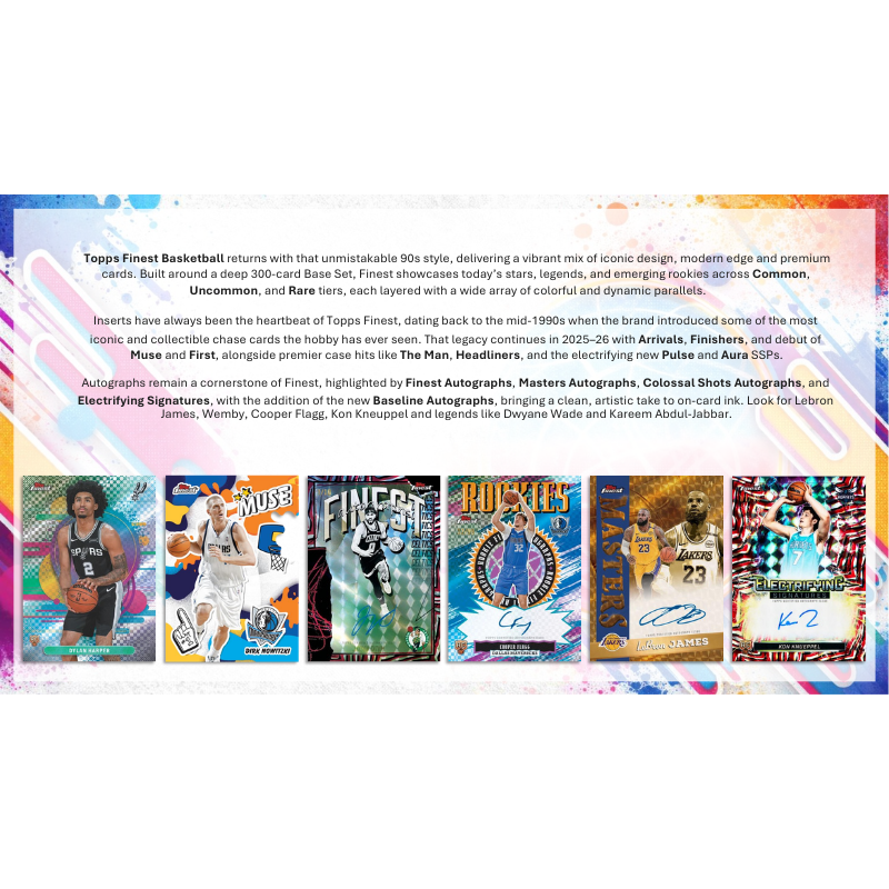 2025/26 Topps Finest Basketball Hobby 8 Box Case image 1