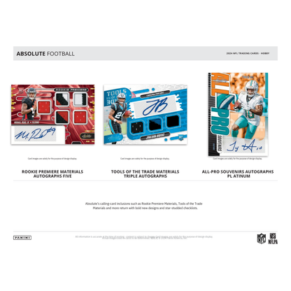 2024 Panini Absolute Football Hobby 12 Box Case image 3