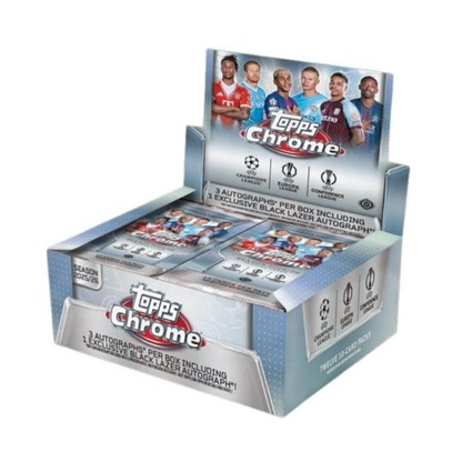 2025/26 Topps Chrome UEFA Club Competitions Soccer Jumbo Box image 0