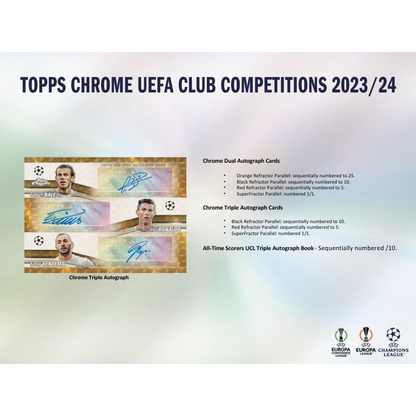 2023/24 Topps UEFA Club Competitions Chrome Soccer Hobby Box image 8