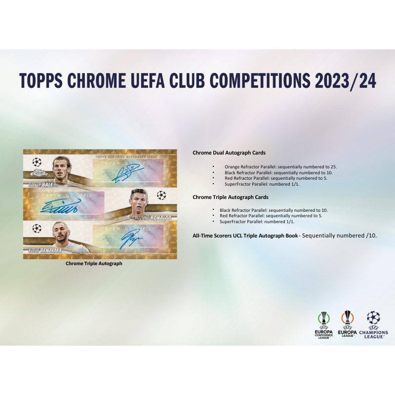 2023/24 Topps UEFA Club Competitions Chrome Soccer Hobby Box image 8