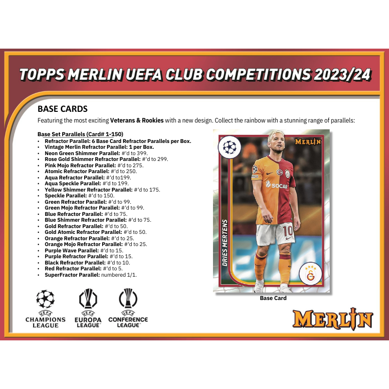 2023/24 Topps UEFA Club Competitions Merlin Chrome Soccer Hobby Box image 2