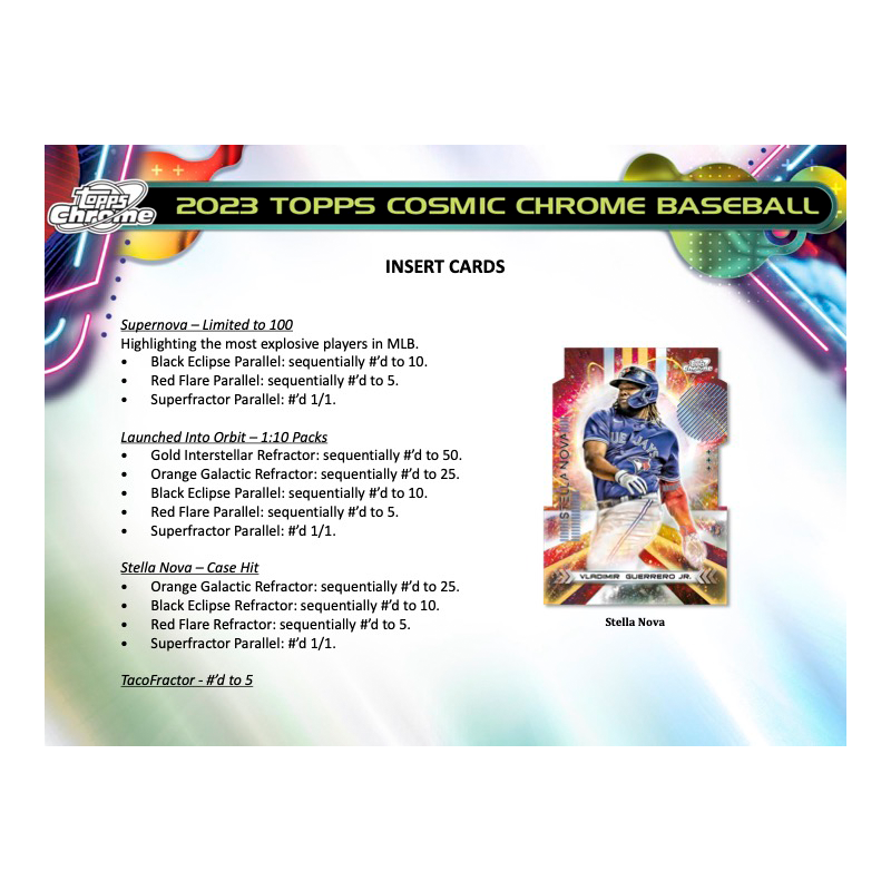2023 Topps Cosmic Chrome Baseball Hobby Box image 3