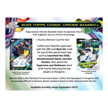 2023 Topps Cosmic Chrome Baseball Hobby Box image 1