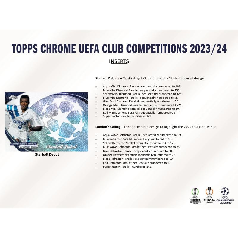 2023/24 Topps UEFA Club Competitions Chrome Soccer Jumbo Box image 3
