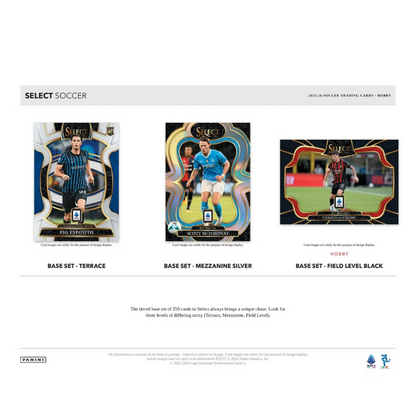 2025/26 Panini Select Serie A Soccer Hobby 12 Box Case image 2
