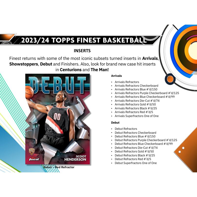 2023/24 Topps Finest Basketball Breaker’s Delight Box image 2