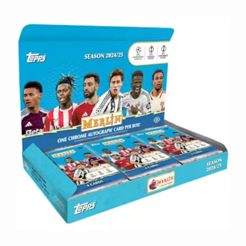 2024/25 Topps Chrome Merlin UEFA Club Competitions Soccer Hobby 12 Box Case image 0