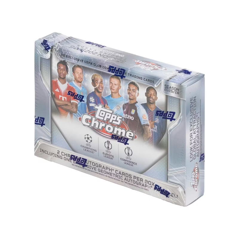 2025/26 Topps Chrome UEFA Club Competitions Soccer Delight Box image 0