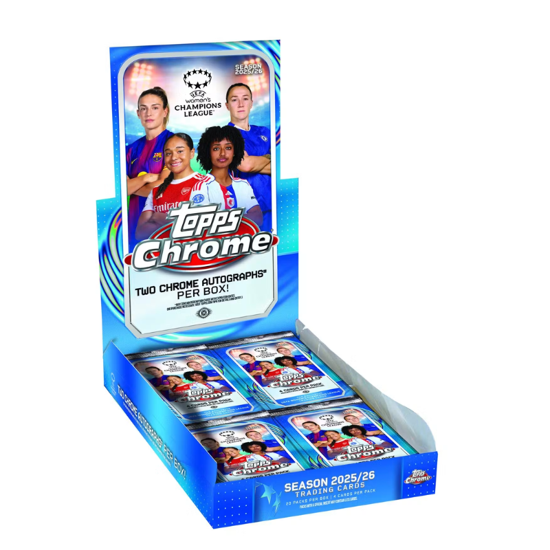 2025/26 Topps Chrome Women’s UEFA Champions League Soccer Hobby 12 Box Case image 0