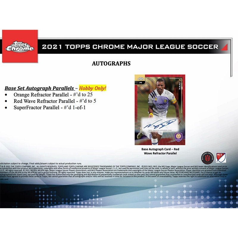 2021 Topps Chrome MLS Soccer Hobby Case (12ct) image 4