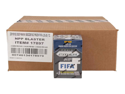 2025-26 Panini Prizm FIFA Soccer Blaster 20-Box Case (Pink & Orange Mosaics!)