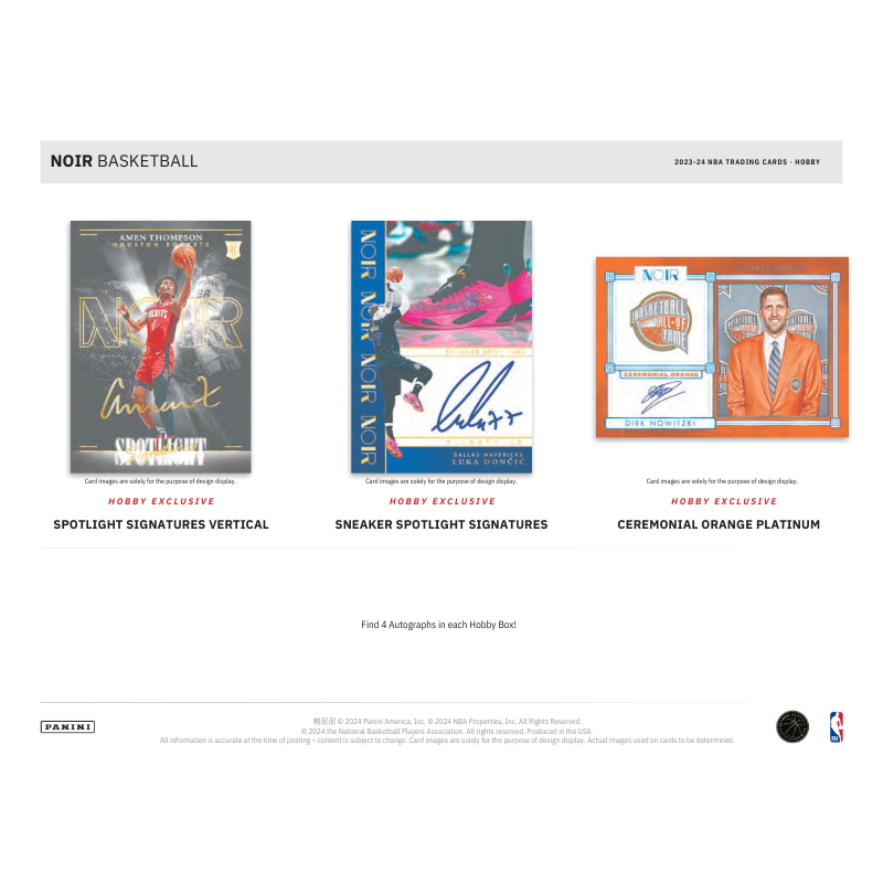 2023/24 Panini Noir Basketball Hobby 4 Box Case image 2