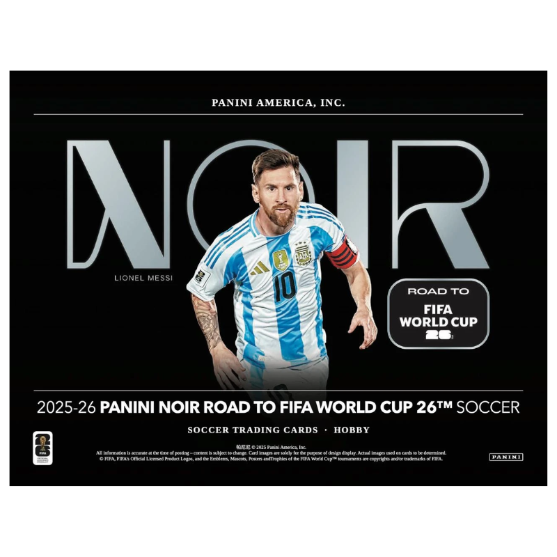 2025/26 Panini Noir Road to World Cup Soccer Hobby Box image 1