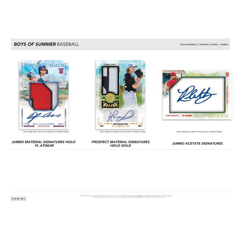 2025 Panini Boys of Summer Baseball Hobby 8 Box Case image 2
