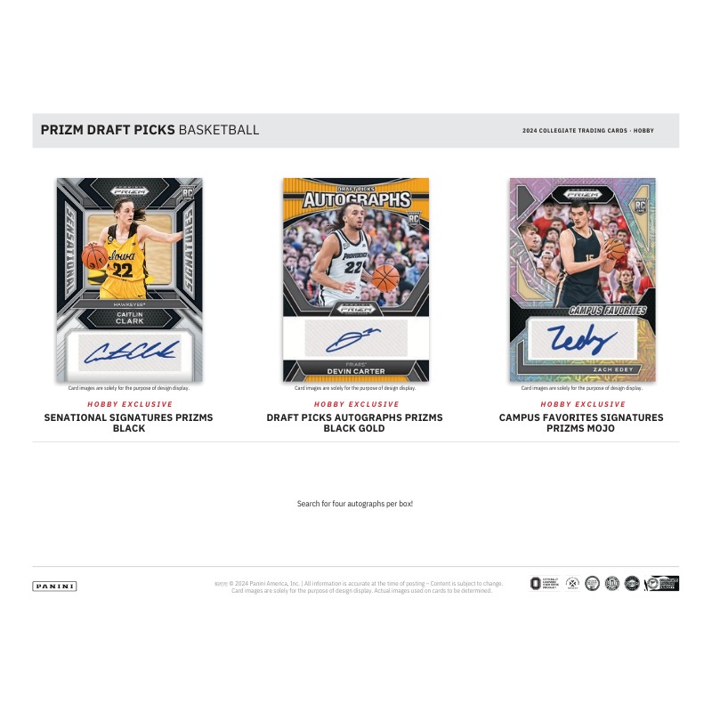 2024/25 Panini Prizm Draft Picks Collegiate Basketball Hobby 16 Box Case image 2