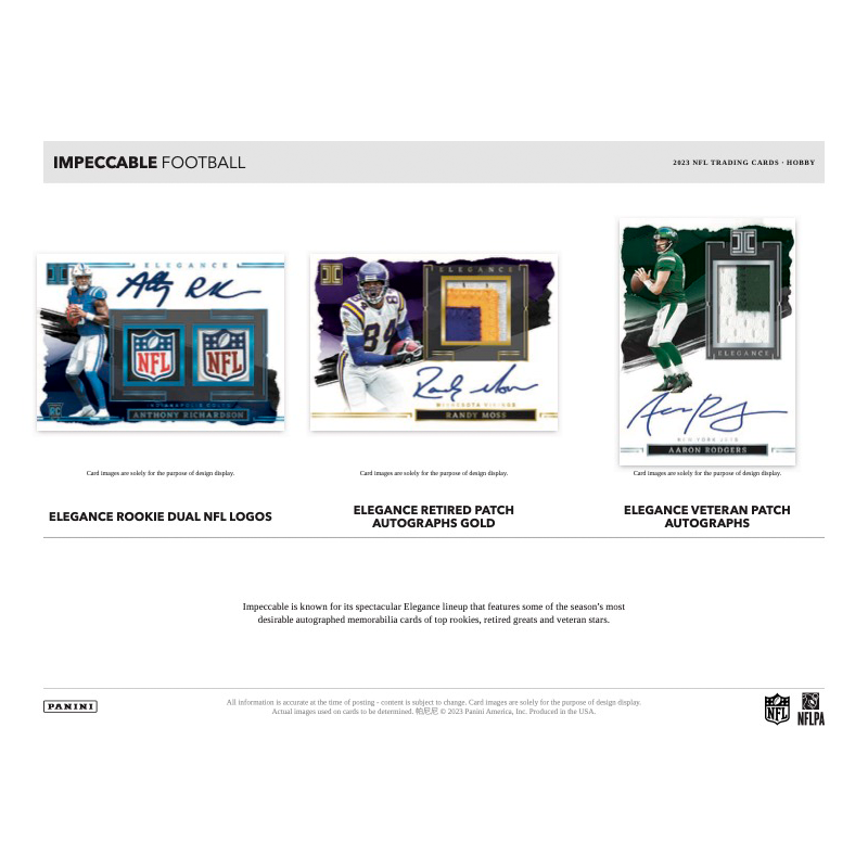 2023 Panini Impeccable Football Hobby 3 Box Case image 2