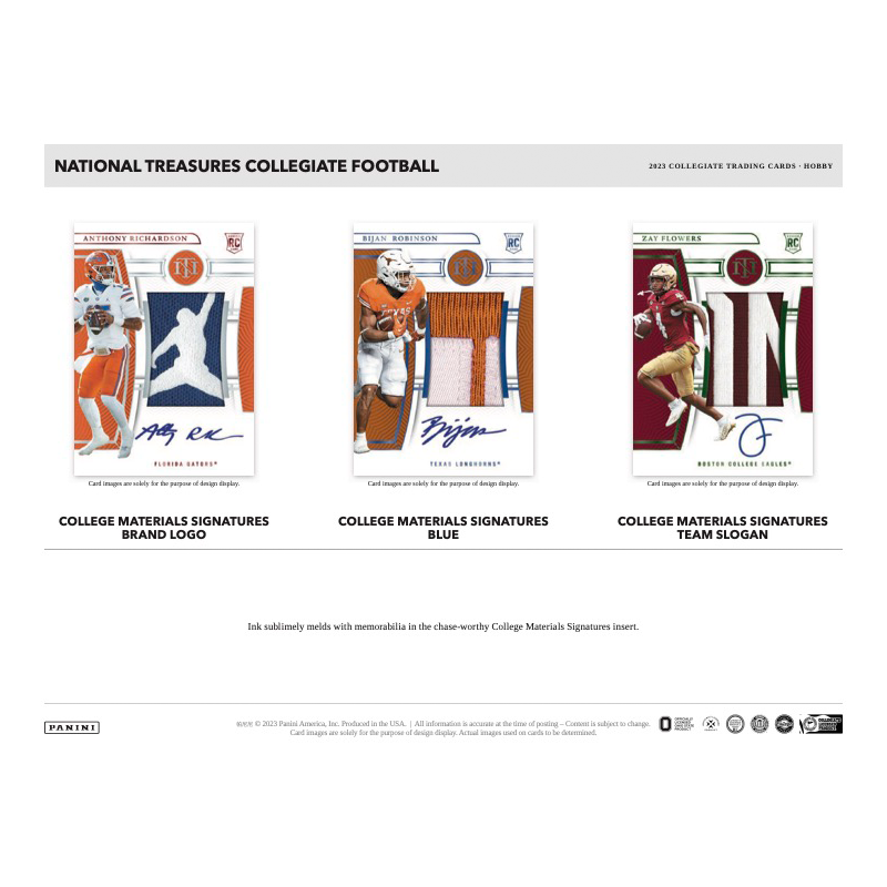 2023 Panini National Treasures Collegiate Football Hobby 4 Box Case image 1
