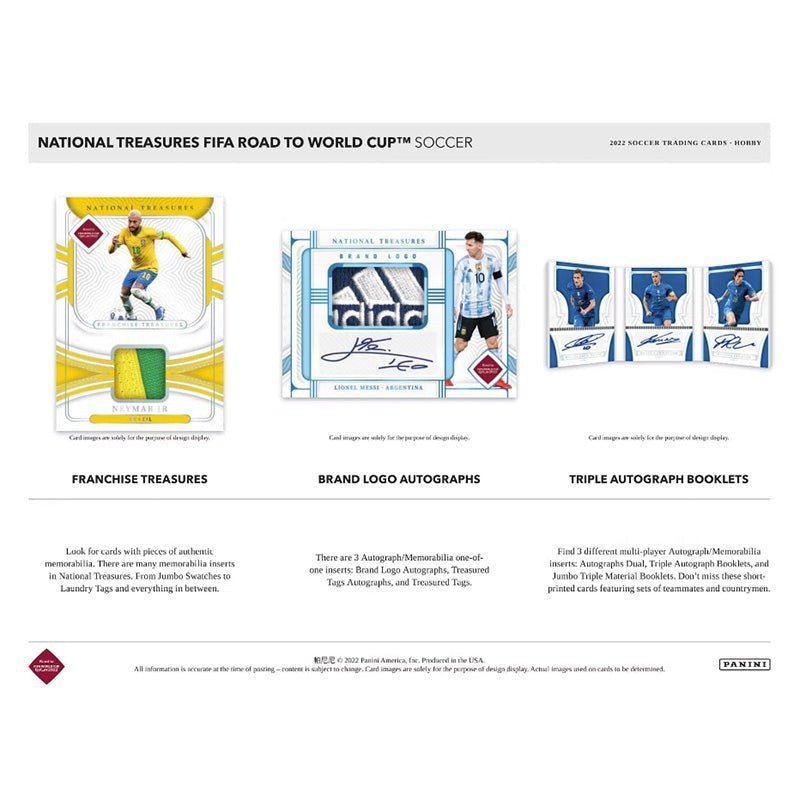 2022 Panini National Treasures FIFA Road To World Cup Soccer FOTL 4 Box Case image 2