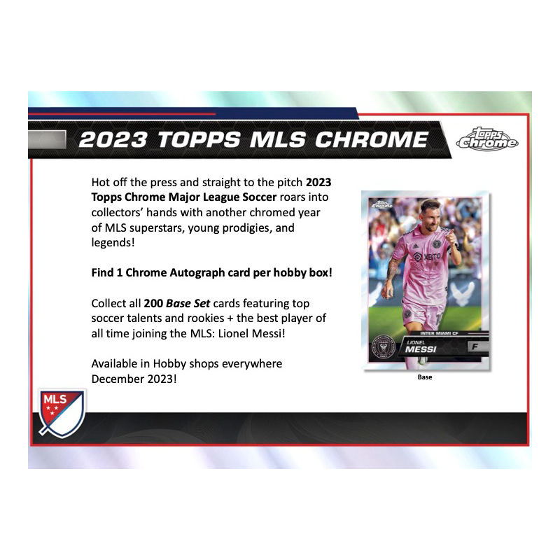 2023 Topps Chrome MLS Soccer Hobby 12 Box Case image 1