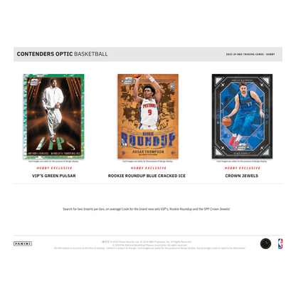 2023/24 Panini Contenders Optic Basketball Hobby Box image 3