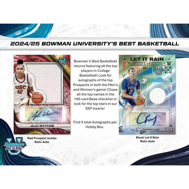 2024/25 Bowman University Best Basketball Hobby 12 Box Case image 1