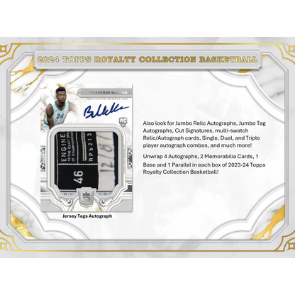 2023/24 Topps Royalty Collection Basketball Hobby 4 Box Case image 2