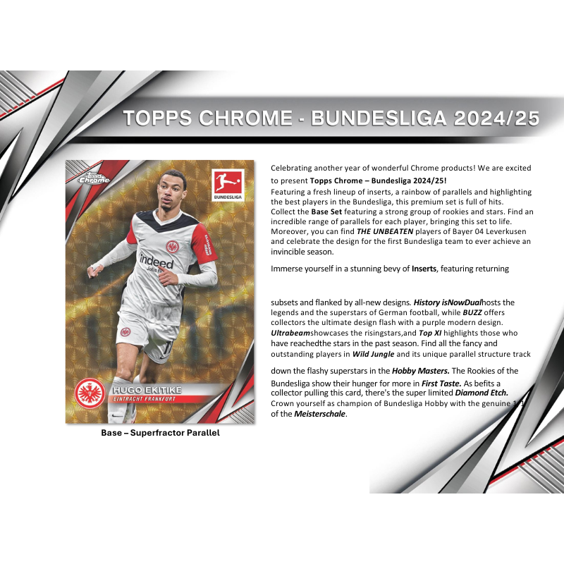 2024/25 Topps Chrome Bundesliga Soccer Hobby 12 Box Case image 1