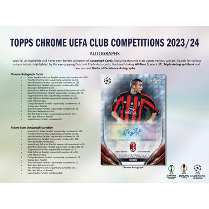 2023/24 Topps UEFA Club Competitions Chrome Soccer Hobby 12 Box Case image 6